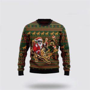 Santa Claus Sweater, Awesome German Shepherd Dog…