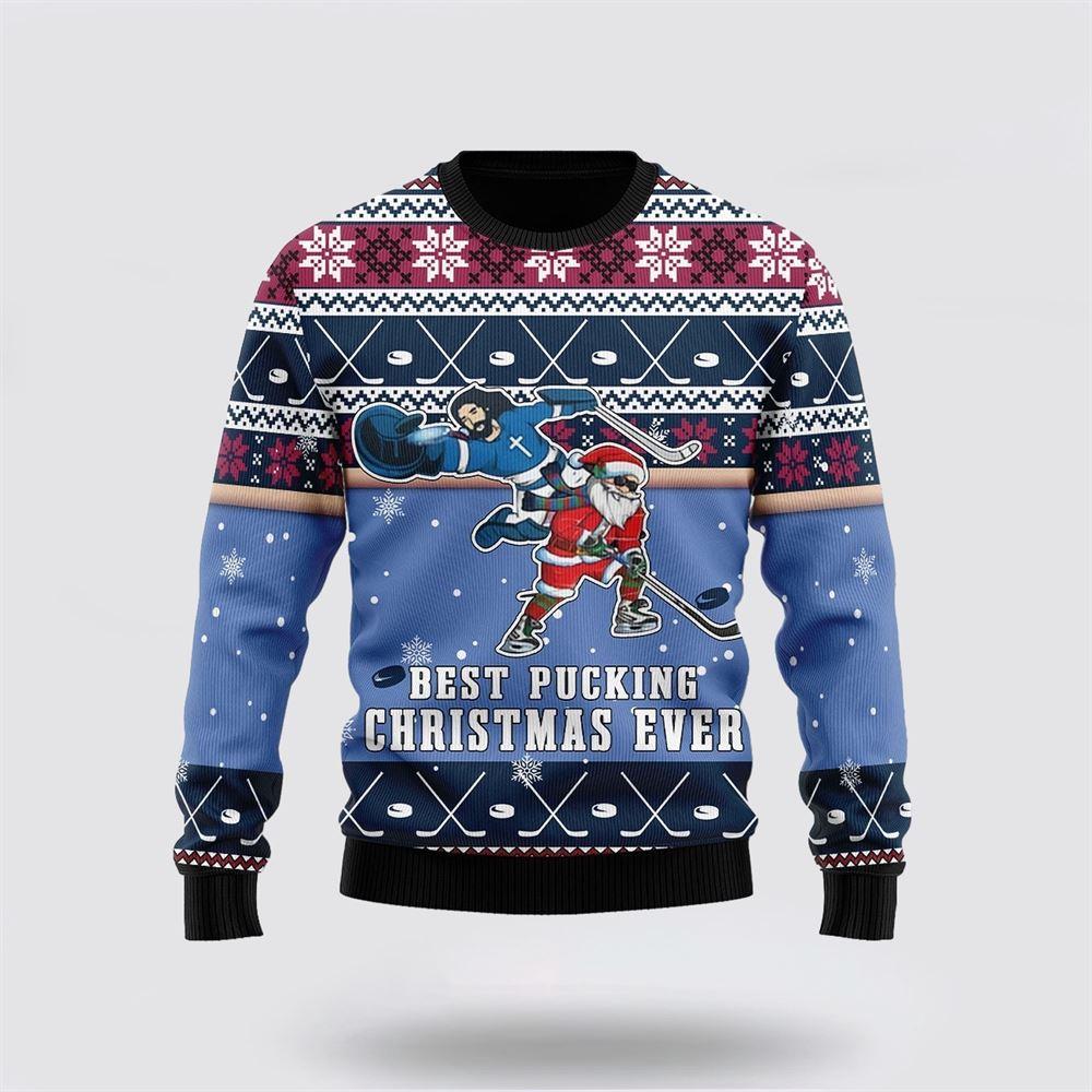 Santa Claus Sweater, Best Pucking Christmas Ever Jesus And Santa Claus Ugly Christmas Sweater, Santa Claus Outfit History