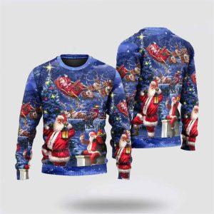 Santa Claus Sweater, Christmas Santa Claus Chilling…