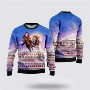 Santa Claus Sweater, Cowboy Santa Claus Ugly…