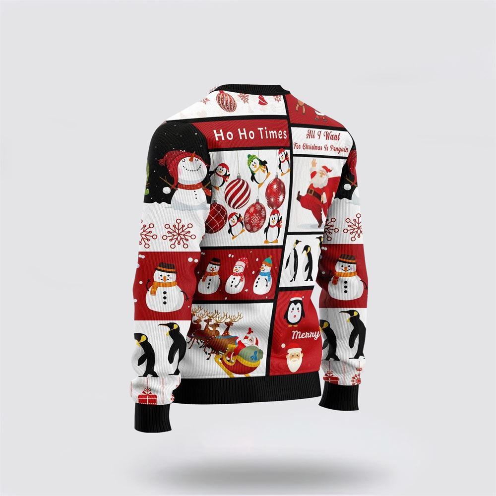 Santa Claus Sweater, Cute Penguin Santa Claus Ugly Christmas Sweater, Santa Claus Outfit History Santa Claus Sweater, Cute Penguin Santa Claus Ugly Christmas Sweater, Santa Claus Outfit History