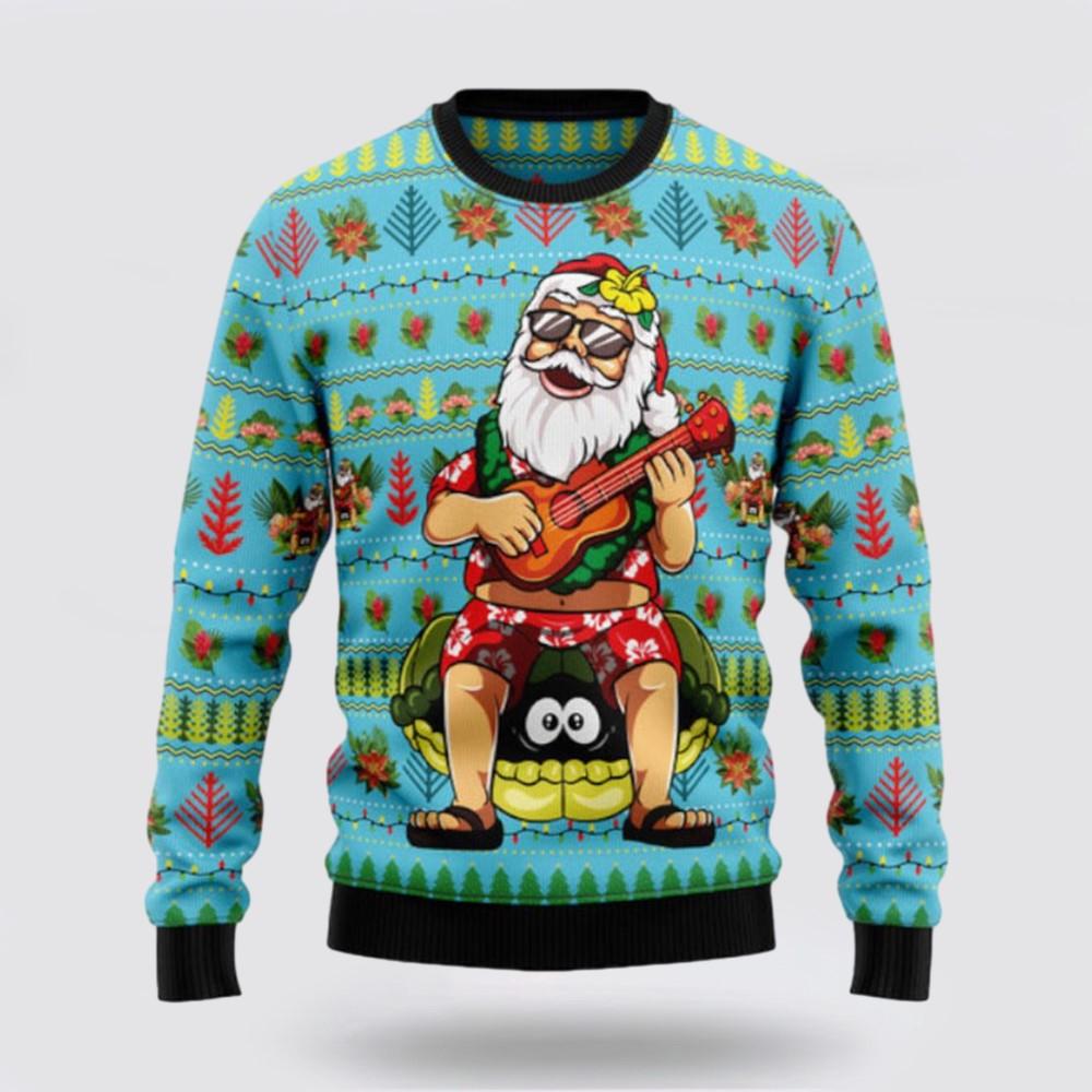 Santa Claus Sweater, Hawaiian Christmas Santa Claus Ugly Sweater, Funny Santa Sweaters, Santa Claus Outfit History Santa Claus Sweater, Hawaiian Christmas Santa Claus Ugly Sweater, Funny Santa Sweaters, Santa Claus Outfit History