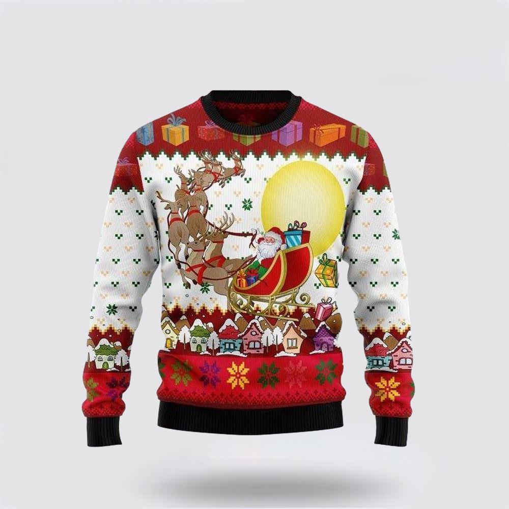 Santa Claus Sweater, Reindeer And Santa Claus Ugly Christmas Sweater, Santa Claus Outfit History Santa Claus Sweater, Reindeer And Santa Claus Ugly Christmas Sweater, Santa Claus Outfit History