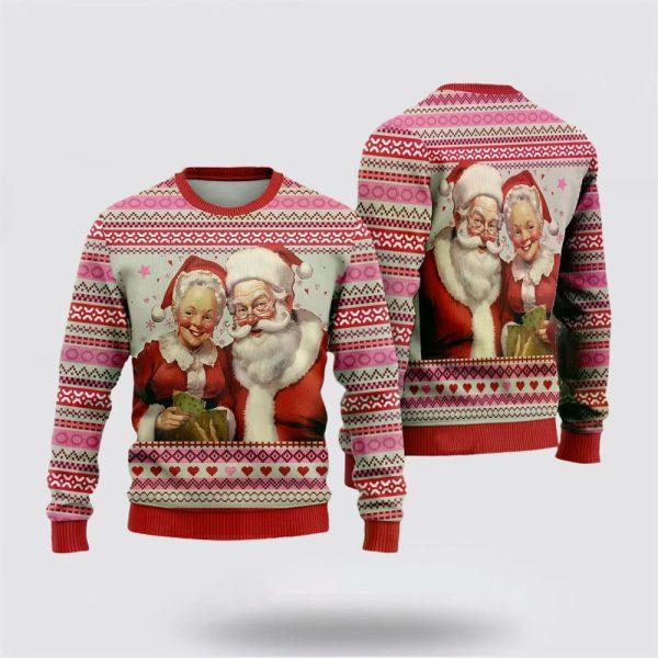 Santa Claus Sweater, Santa Claus Couple Ugly Christmas Sweaters, Funny Santa Sweaters, Santa Claus Outfit History