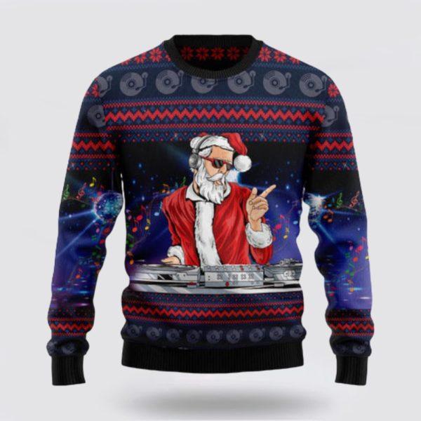 Santa Claus Sweater, Santa Claus Dance Night Party Ugly Sweater, Funny Santa Sweaters, Santa Claus Outfit History