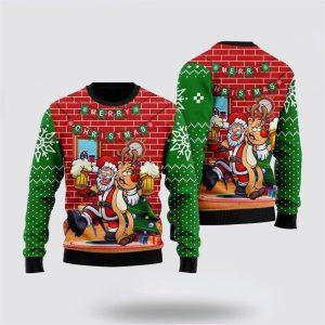 Santa Claus Sweater, Santa Claus Drunk Merry…