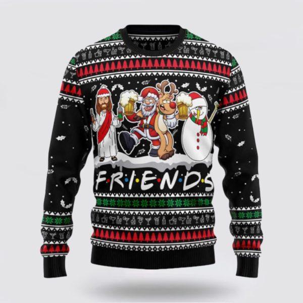 Santa Claus Sweater, Santa Claus Jesus Friend Ugly Sweater, Funny Santa Sweaters, Santa Claus Outfit History