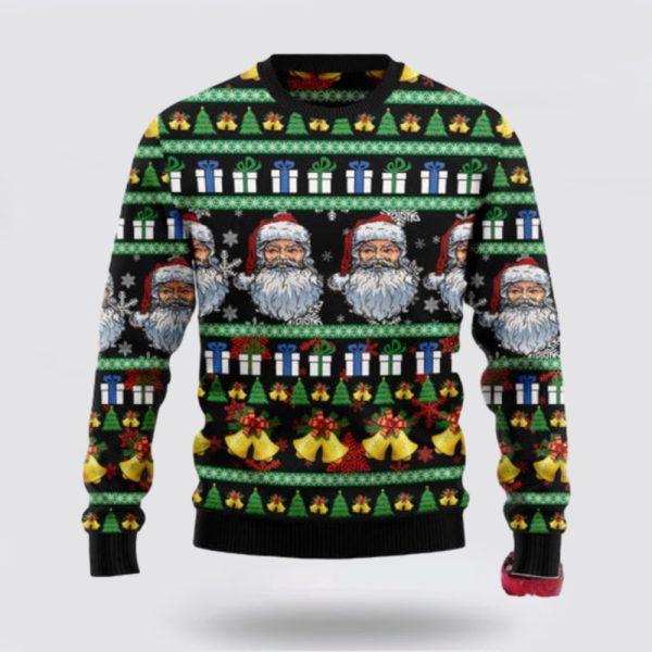 Santa Claus Sweater, Santa Claus Jingle Bell Ugly Sweater, Funny Santa Sweaters, Santa Claus Outfit History