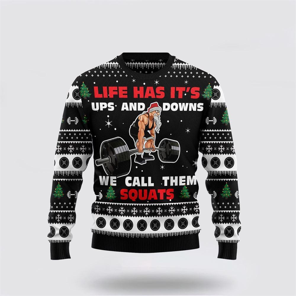 Santa Claus Sweater, Santa Claus Love Gym Ugly Christmas Sweater, Santa Claus Outfit History Santa Claus Sweater, Santa Claus Love Gym Ugly Christmas Sweater, Santa Claus Outfit History