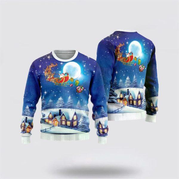 Santa Claus Sweater, Santa Sleigh Ugly Christmas Sweaters, Funny Santa Sweaters, Santa Claus Outfit History