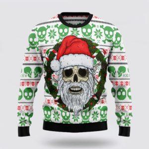 Santa Claus Sweater, Skull Santa Clause Ugly…
