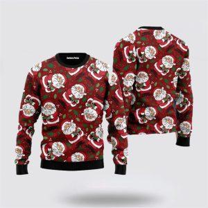 Santa Claus Sweater, Vintage Santa Claus Ditsy…