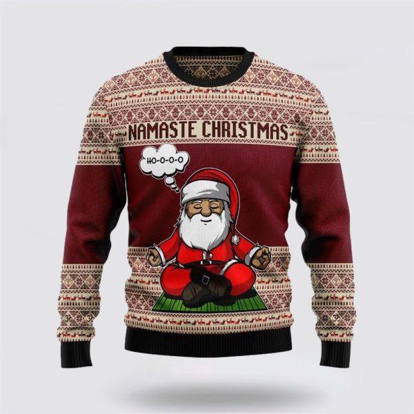 Santa Claus Sweater, Yoga Santa Clause Ugly Christmas Sweater, Santa Claus Outfit History