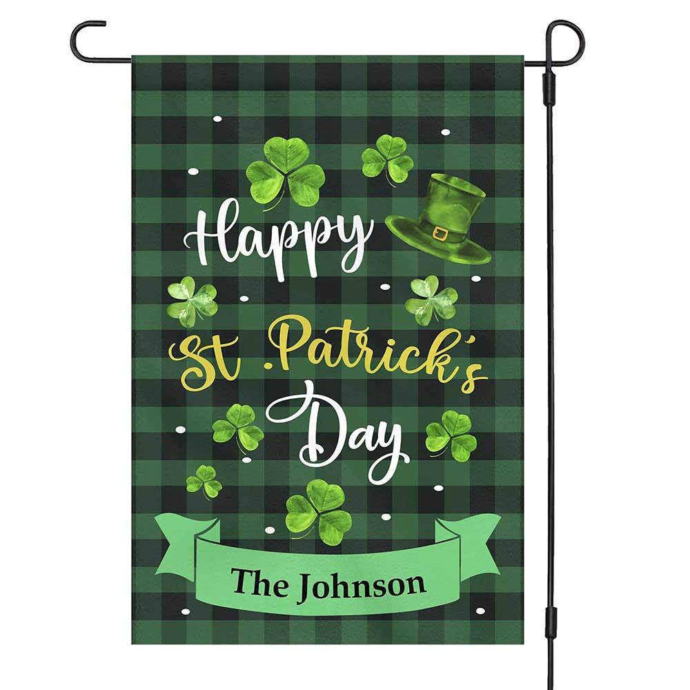 St Patrick’s Day Flag, Happy St Patrick’s Day Custom Garden Flag, St Patrick’s Day Garden Flag