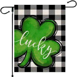 St Patrick’s Day Flag, Lucky Shamrock Caro…