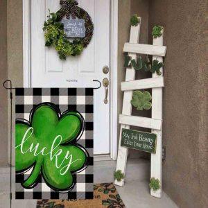 St Patrick s Day Flag Lucky Shamrock Caro Pattern Lucky Gift For St Patrick Day St Patrick s Day Garden Flag 4 lvxjd6.jpg