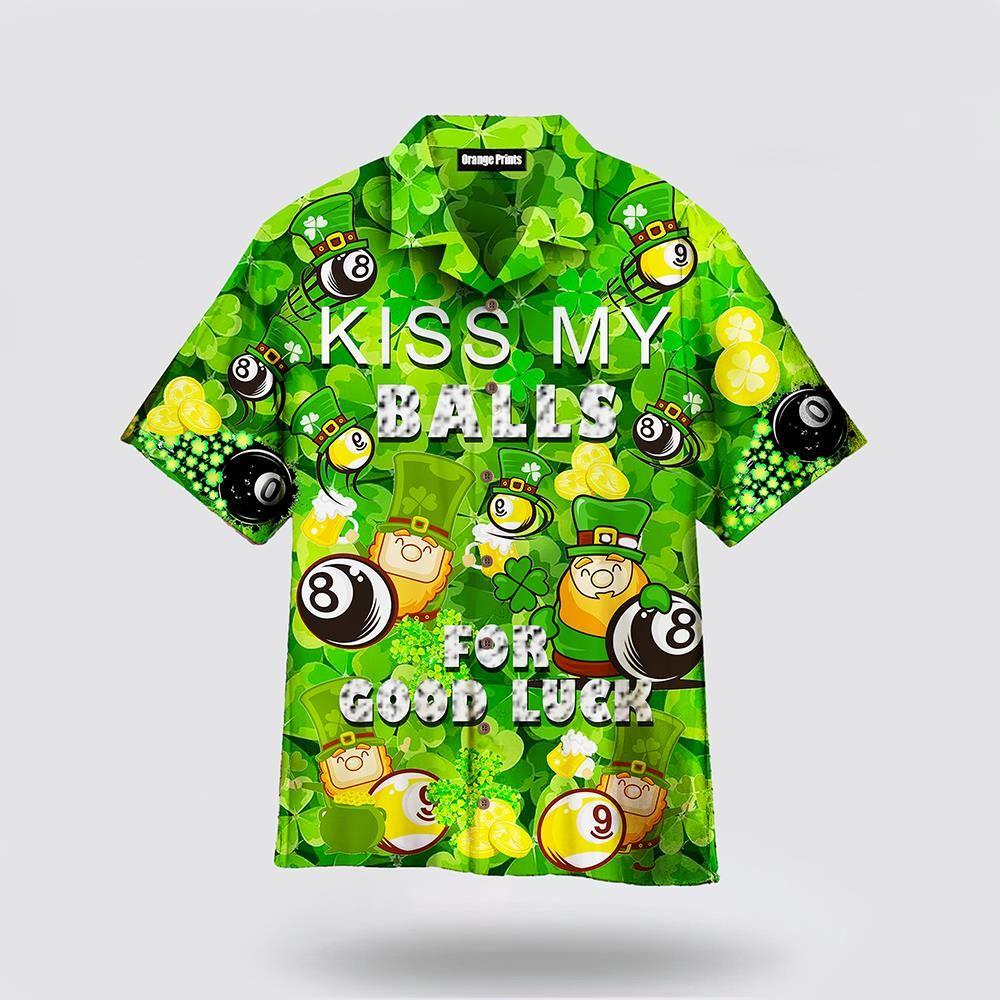 St Patrick’s Day Hawaiian Shirt, Billard Kiss My Balls For Good Luck Saint Patricks Day Hawaiian Shirt, St Patricks Day Shirts St Patrick’s Day Hawaiian Shirt, Billard Kiss My Balls For Good Luck Saint Patricks Day Hawaiian Shirt, St Patricks Day Shirts