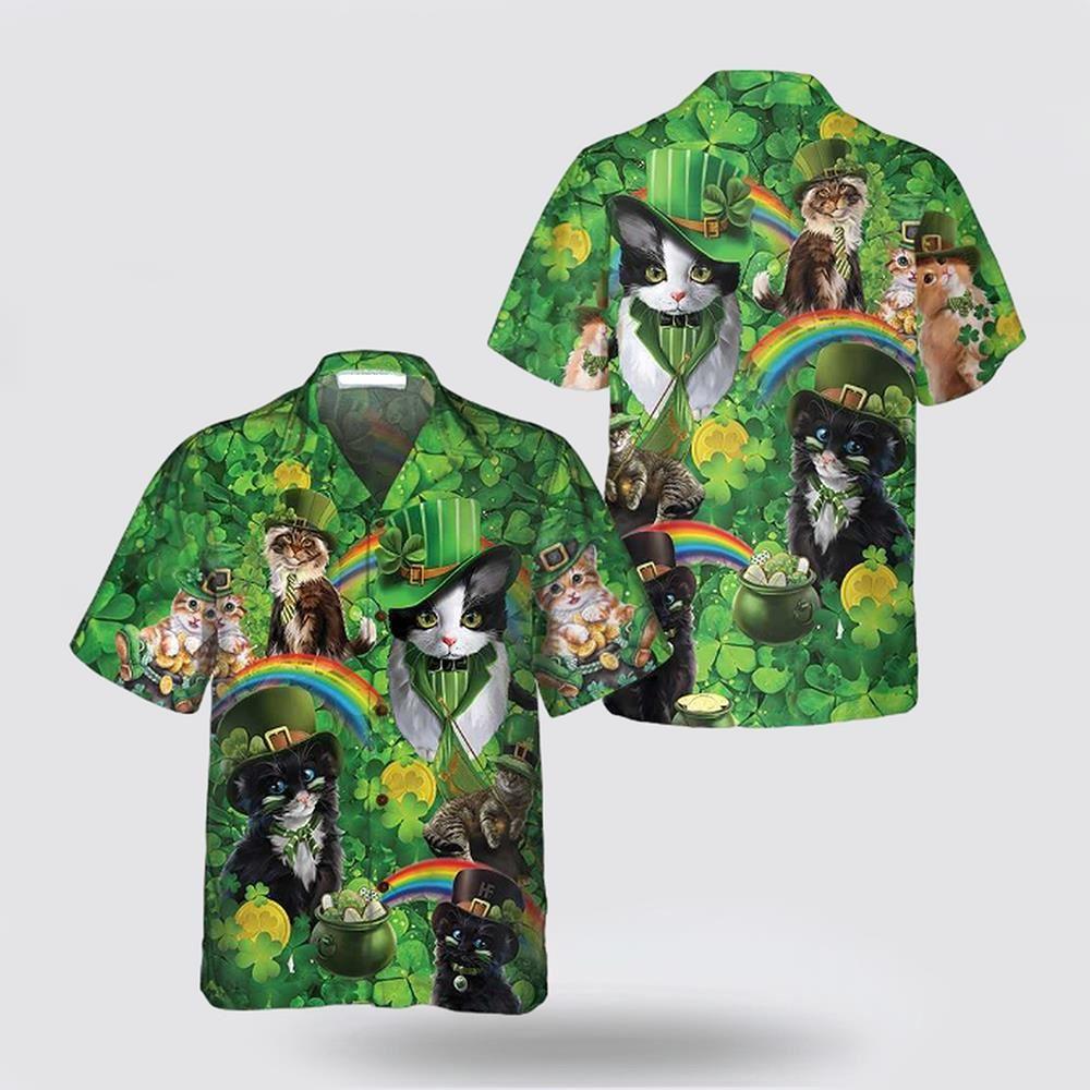 St Patrick’s Day Hawaiian Shirt, Cats Saint Patrick’s Day Hawaiian Shirt, St Patricks Day Shirts St Patrick’s Day Hawaiian Shirt, Cats Saint Patrick’s Day Hawaiian Shirt, St Patricks Day Shirts