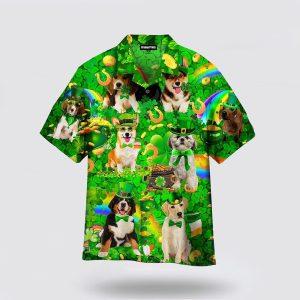 St Patrick’s Day Hawaiian Shirt, Dog Love Irish Patricks Day Hawaiian Shirt, St Patricks Day Shirts