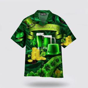 St Patrick’s Day Hawaiian Shirt, Green Beer St. Patrick’s Day Hawaiian Shirt, St Patricks Day Shirts