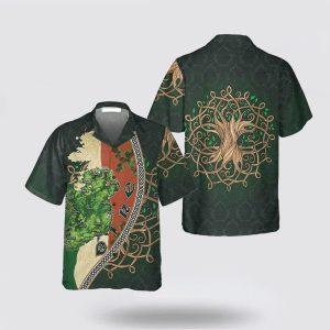 St Patrick’s Day Hawaiian Shirt, Ireland Map…