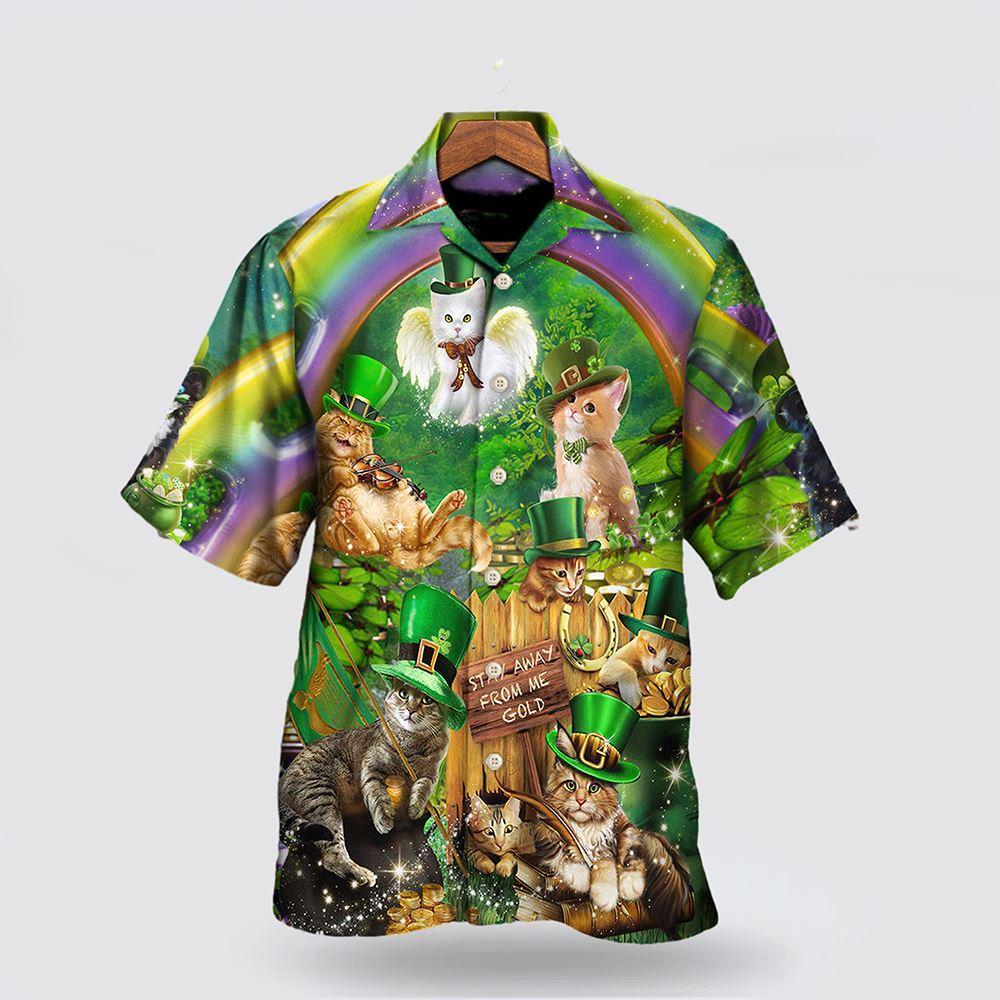 St Patrick’s Day Hawaiian Shirt, Irish Cat Happy St Patrick’s Day Hawaiian Shirt, St Patricks Day Shirts