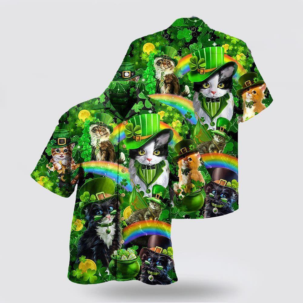 St Patrick’s Day Hawaiian Shirt, Irish Cat Shamrocks Irish Saint Patricks Day Hawaiian Shirt, St Patricks Day Shirts St Patrick’s Day Hawaiian Shirt, Irish Cat Shamrocks Irish Saint Patricks Day Hawaiian Shirt, St Patricks Day Shirts