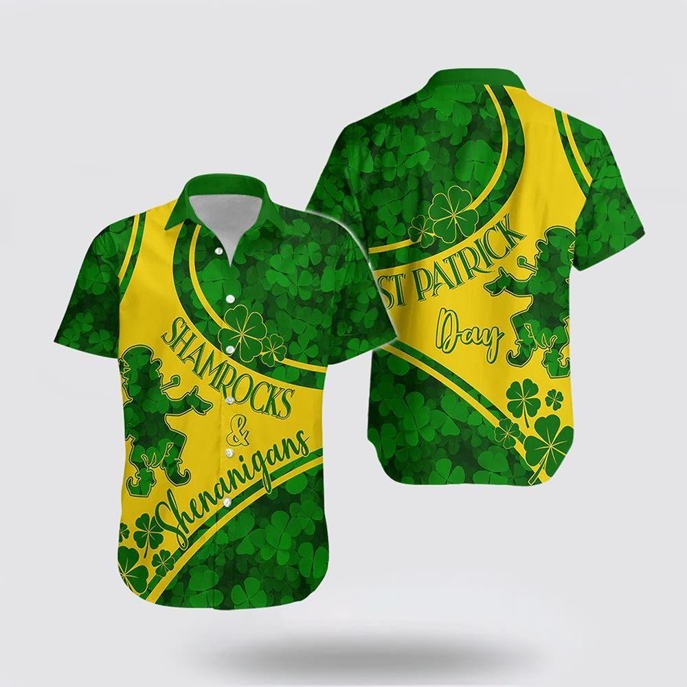 St Patrick’s Day Hawaiian Shirt, Saint Patrick Day Hawaiian Shirt Shamrocks And Shenanigans Gold Style, St Patricks Day Shirts St Patrick’s Day Hawaiian Shirt, Saint Patrick Day Hawaiian Shirt Shamrocks And Shenanigans Gold Style, St Patricks Day Shirts