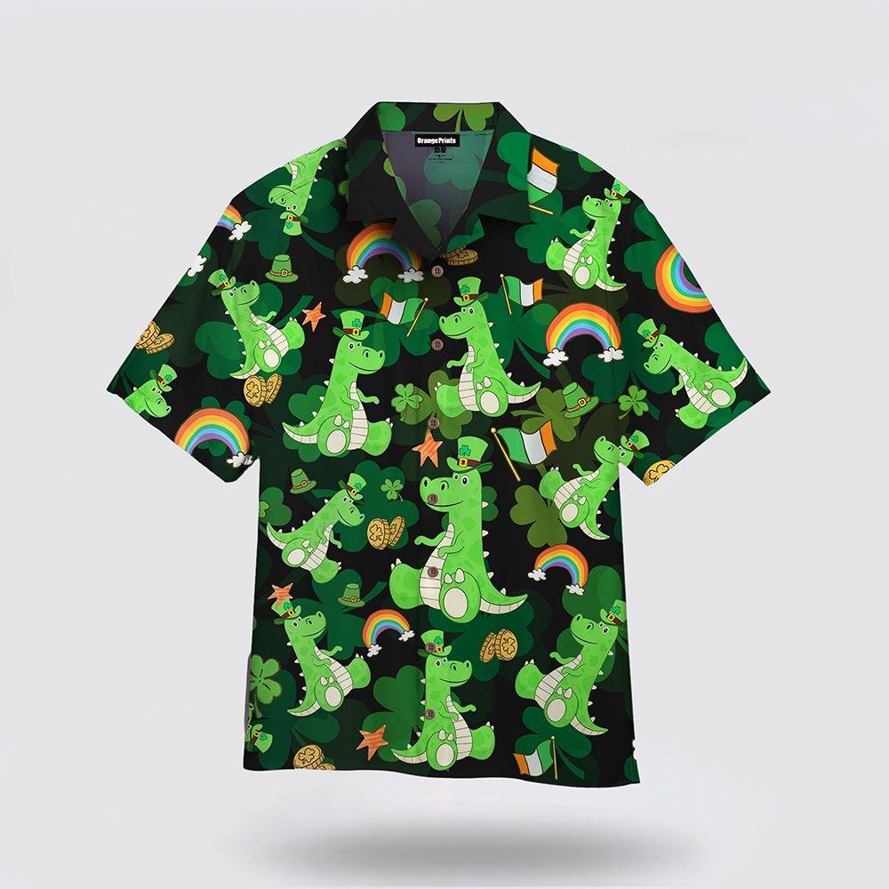 St Patrick’s Day Hawaiian Shirt, T Rex Love St Patrick Day Hawaiian Shirt, St Patricks Day Shirts