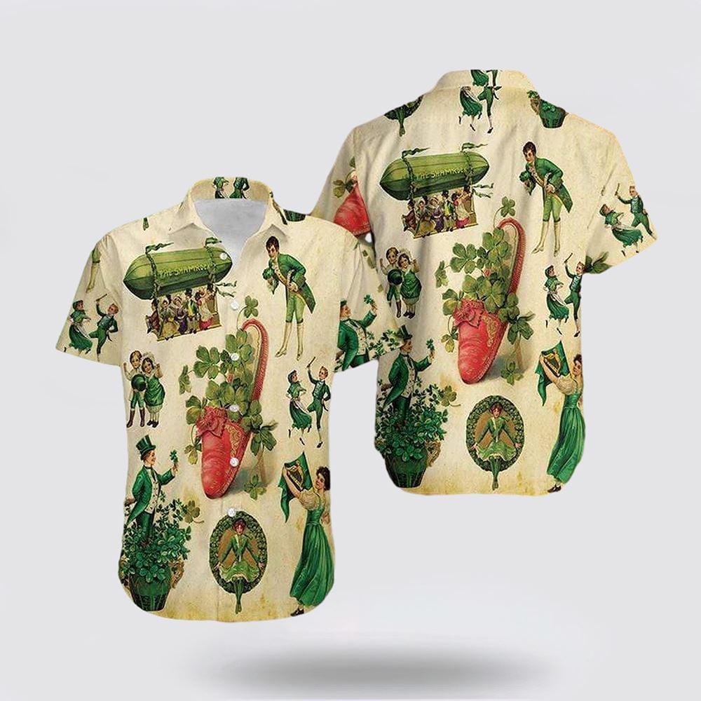 St Patrick’s Day Hawaiian Shirt, Vintage Girl Irish PatrickS Day Hawaiian Shirt, St Patricks Day Shirts St Patrick’s Day Hawaiian Shirt, Vintage Girl Irish PatrickS Day Hawaiian Shirt, St Patricks Day Shirts