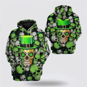 St Patrick’s Day Hoodie, 3D Irish Skull…