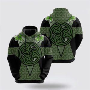 St Patrick’s Day Hoodie, Celtic Spiral Irish…