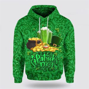 St Patrick’s Day Hoodie, Custom Ireland Happy…