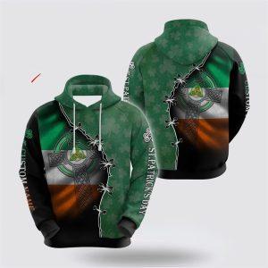 St Patrick’s Day Hoodie, Customize Name Irish…