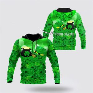 St Patrick’s Day Hoodie, Customize Name Patrick…