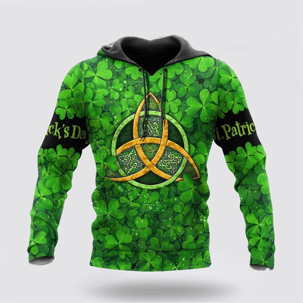 St Patrick’s Day Hoodie, Happy St Patrick’s Day Shamrock Unisex Adult Shirts, St Patricks Day Shirts