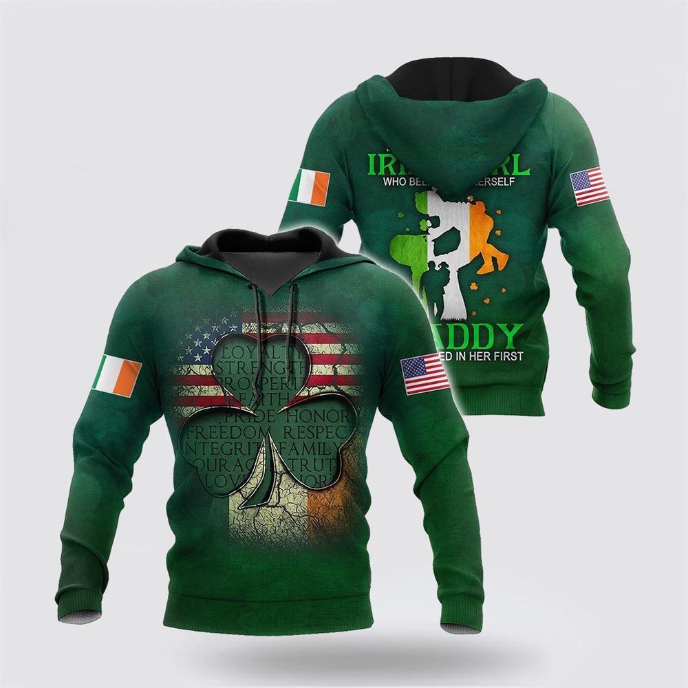 St Patrick’s Day Hoodie, Irish Girl St Patricks Day Unisex Adult Shirts, St Patricks Day Shirts