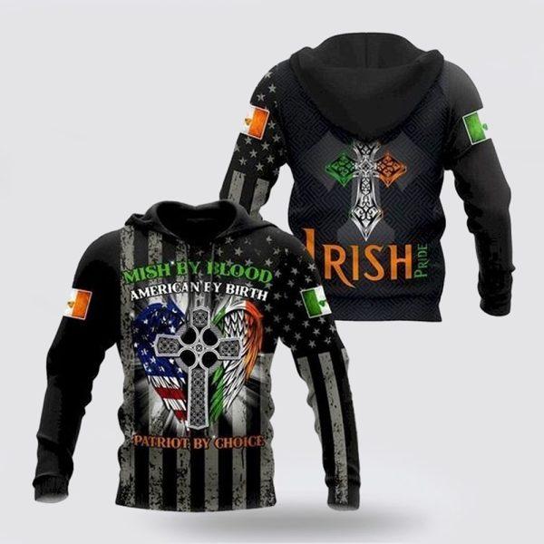 St Patrick’s Day Hoodie, Irish St Patrick Day Mish By Blood All Over Printing 3D Hoodie, St Patricks Day Shirts