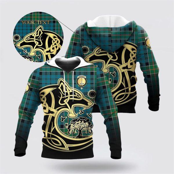 St Patrick’s Day Hoodie, Kirkpatrick Hoodie, Family Coat Of Arms Cool Hoodie Celtic Wolf, St Patricks Day Shirts
