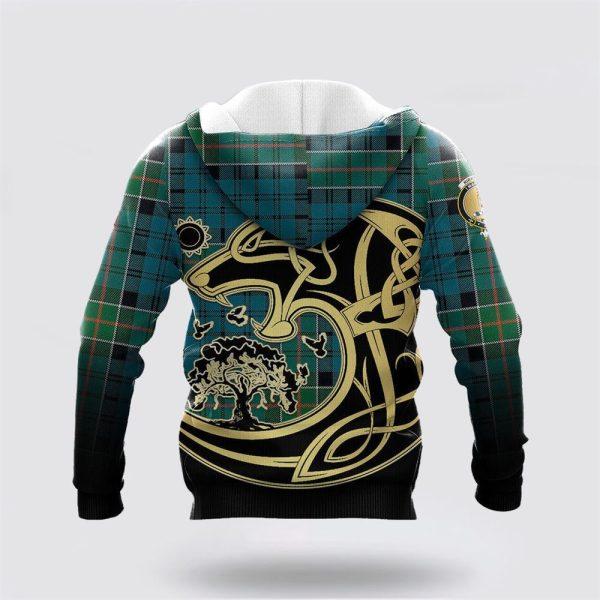 St Patrick’s Day Hoodie, Kirkpatrick Hoodie, Family Coat Of Arms Cool Hoodie Celtic Wolf, St Patricks Day Shirts