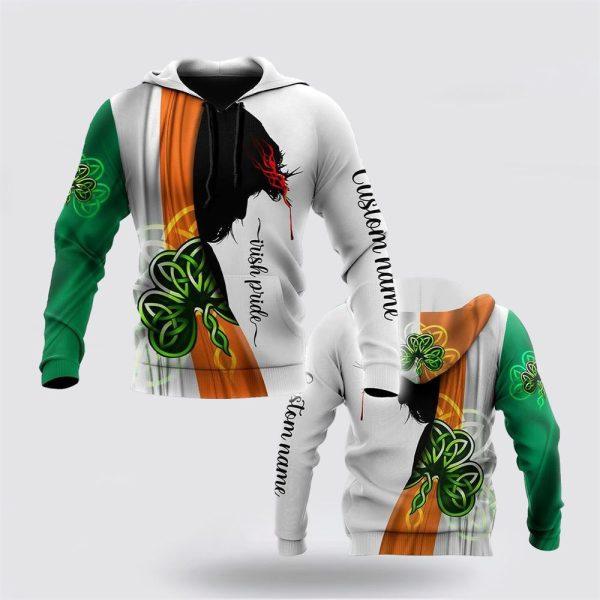 St Patrick’s Day Hoodie, Premium Irish Saint Patrick’s Day Personalized Name 3D Printed Unisex Shirts Hoodie, St Patricks Day Shirts