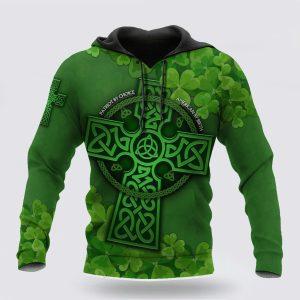 St Patrick s Day Hoodie Premium Unisex Hoodie Irish St Patricks Celtic Cross And Shamrock St Patricks Day Shirts 1 lmkyoz.jpg