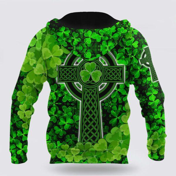 St Patrick’s Day Hoodie, Premium Unisex Hoodie Irish St Patricks Celtic Knot And Celtic Cross, St Patricks Day Shirts