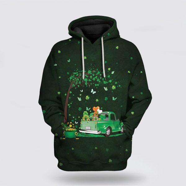 St Patrick’s Day Hoodie, Saint Patrick Day Gnomes Over Print 3D Hoodie, St Patricks Day Shirts