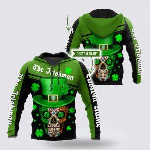 St Patrick’s Day Hoodie, Skull Irish St…