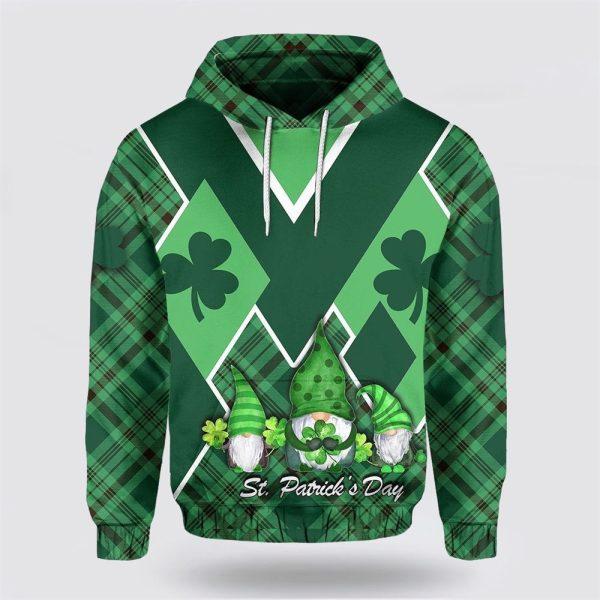 St Patrick’s Day Hoodie, St Patricks Day Day Ireland Gnome Hoodie Shamrock, St Patricks Day Shirts