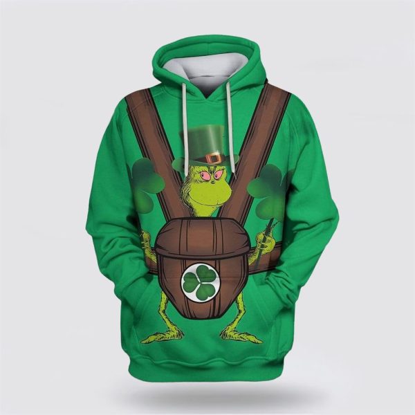 St Patrick’s Day Hoodie, St Patricks Day Hoodie Bearing A Grinch, St Patricks Day Shirts