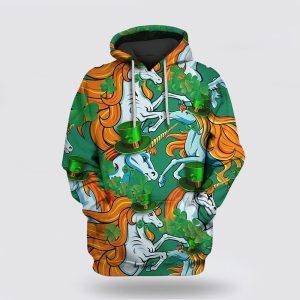 St Patrick’s Day Hoodie, Unicorn On St…