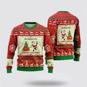 Ugly Christmas Cat Sweater, Abyssinian Cat Ugly…