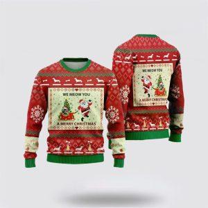 Ugly Christmas Cat Sweater, American Bobtail Ugly…